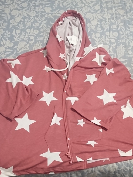 Live Well Jackets & Blazers - Women's Res Star Print Hooded Zip Jacket